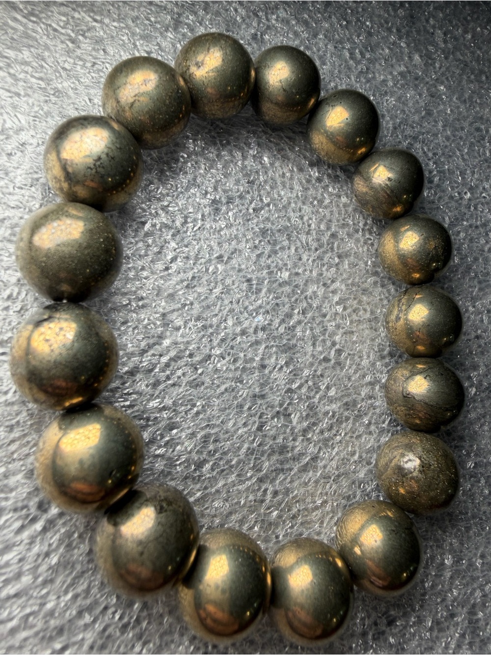 12MM Chalcopyrite Natural Crystal Bracelet